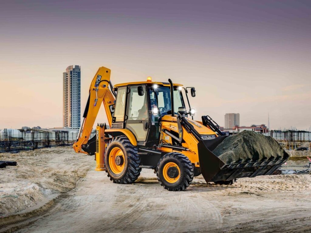 A photo of a JCB 3CX Backhoe Loader